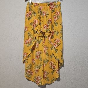 Iris Skort, Size XL, Yellow Floral Print